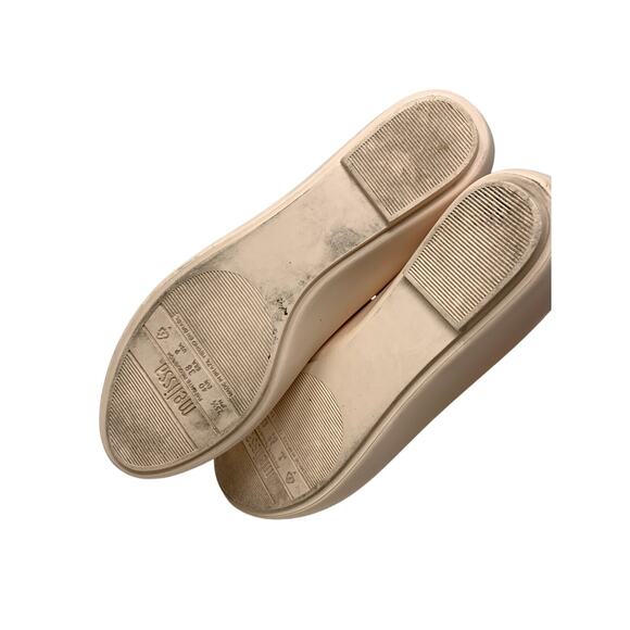Melissa Space Love III Flats Womens Size 9 Chalk Pink Matte Gold Tone Bow - Picture 6 of 7